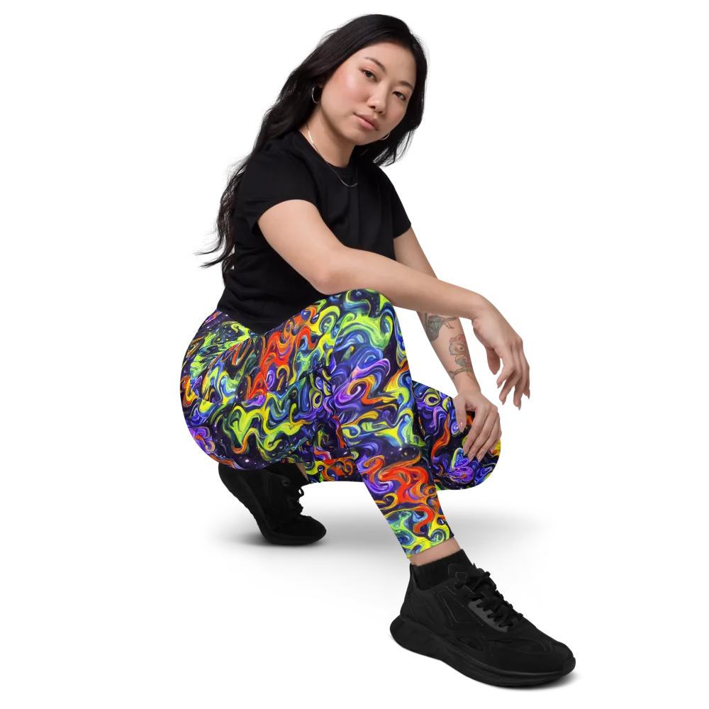 Color Tempest on Leggings with Pockets — Right Front