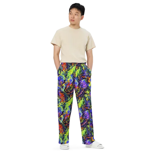 Color Tempest on a Wide-Leg Pants