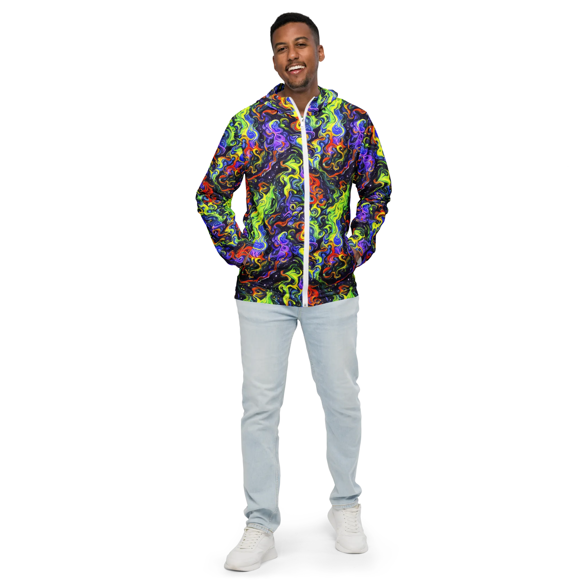 Color Tempest on Men's Windbreaker — Front