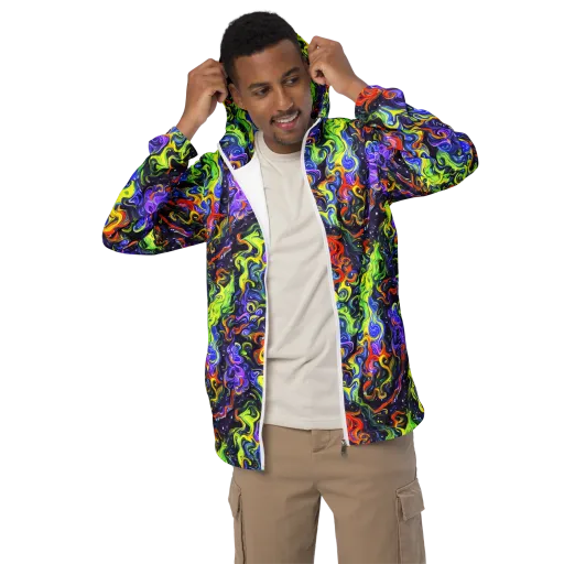 Color Tempest on a Men's Windbreaker