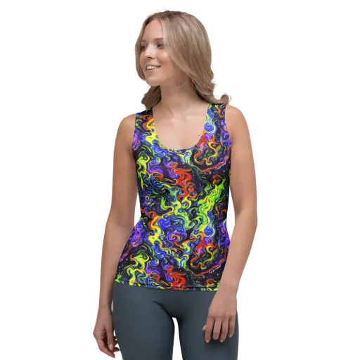 Color Tempest on a Women's Tank Top