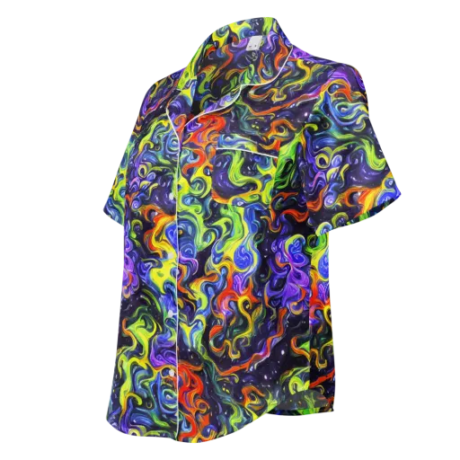 Color Tempest on a Women's Short Sleeve Pajama Top