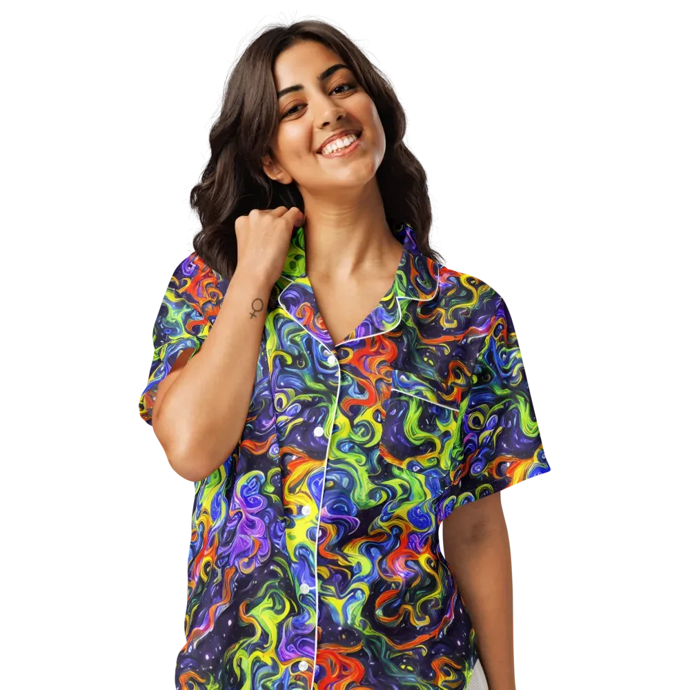 Color Tempest on Women's Short Sleeve Pajama Top — Front