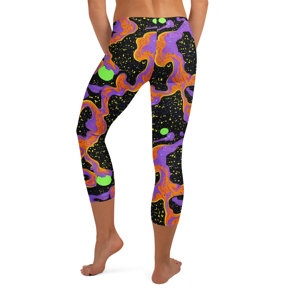 Purple Voltage on Capri Leggings — Back