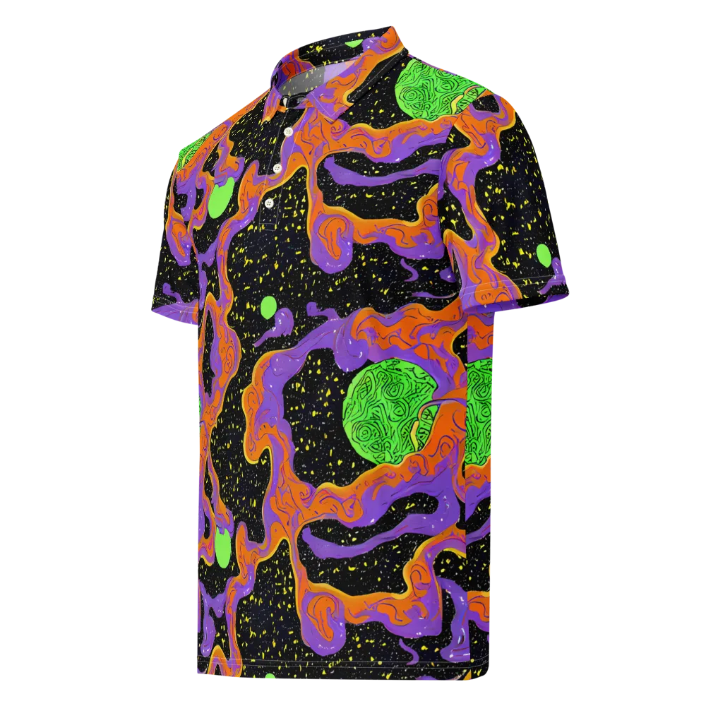 Purple Voltage on Men's Slim Fit Polo Shirt — Left Front