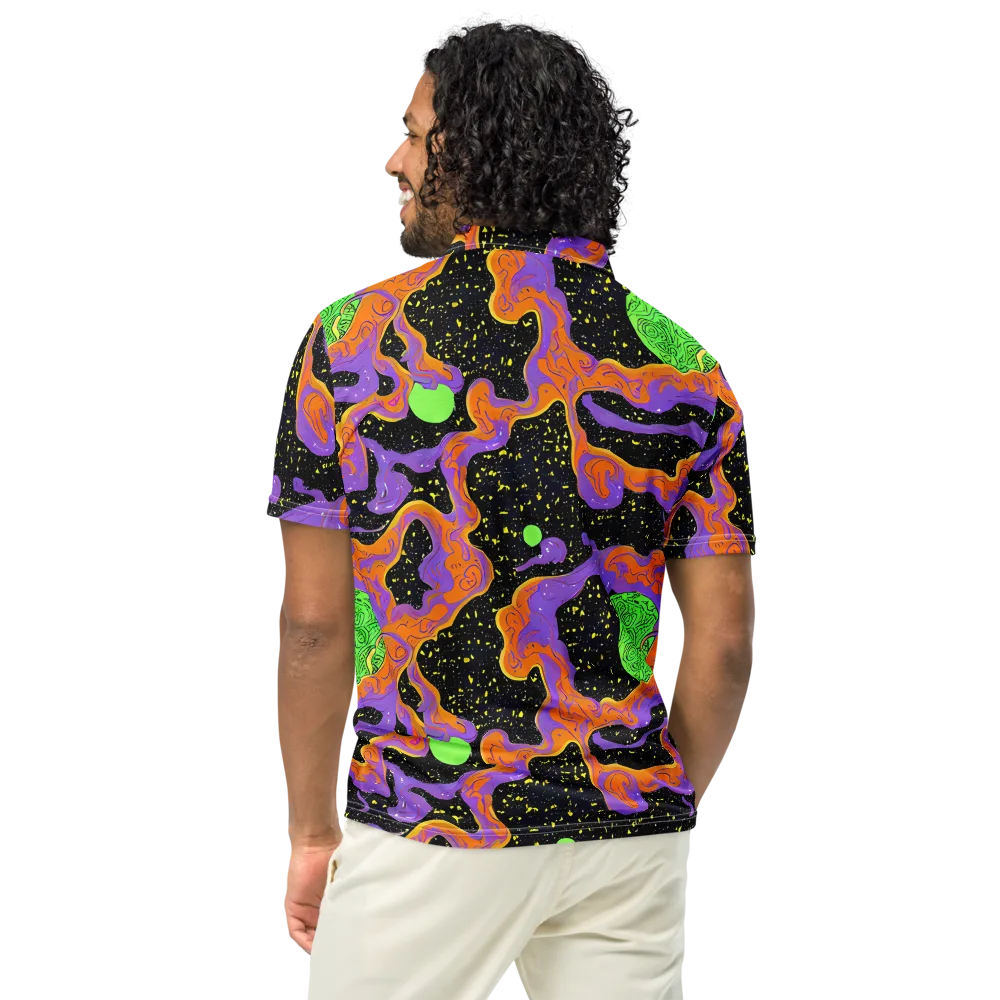 Purple Voltage on Men's Slim Fit Polo Shirt — Back