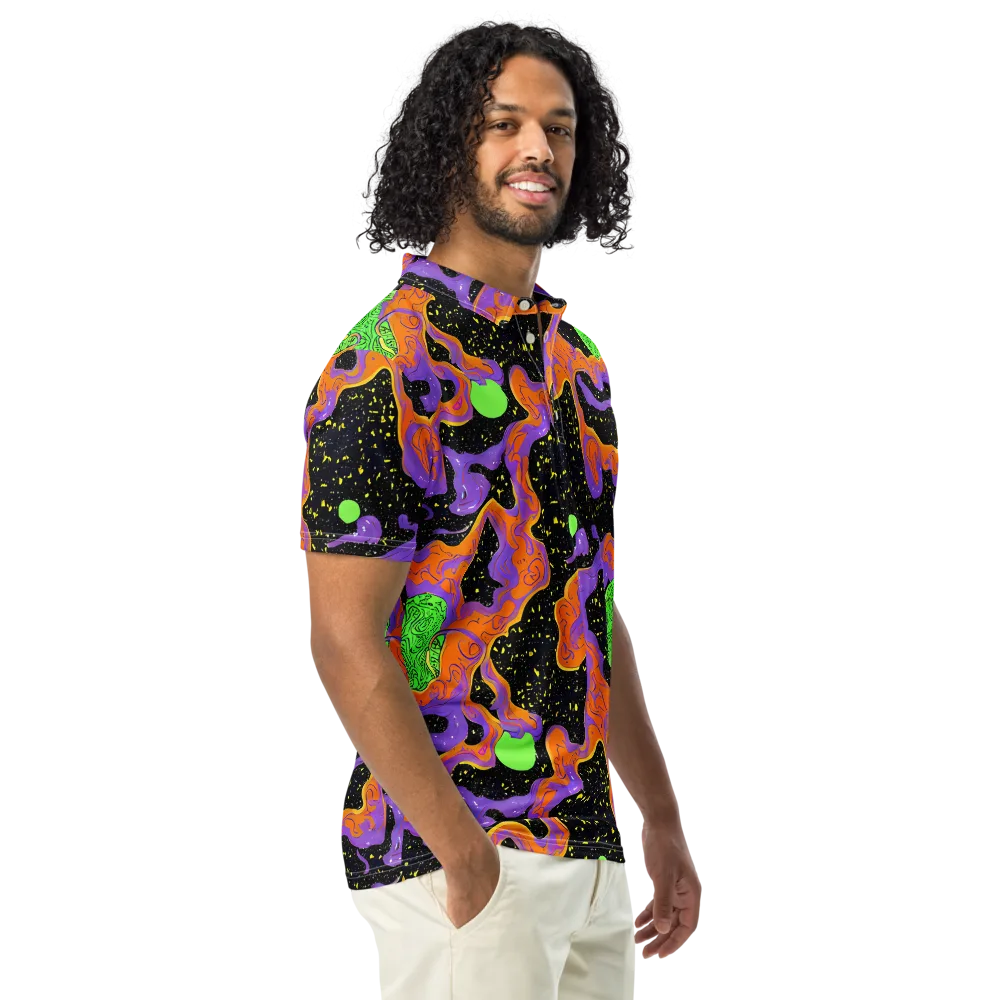 Purple Voltage on Men's Slim Fit Polo Shirt — Right Front