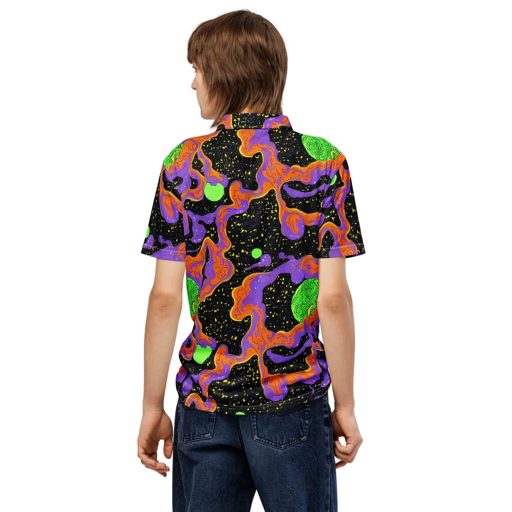 Purple Voltage on Men's Slim Fit Polo Shirt — Back