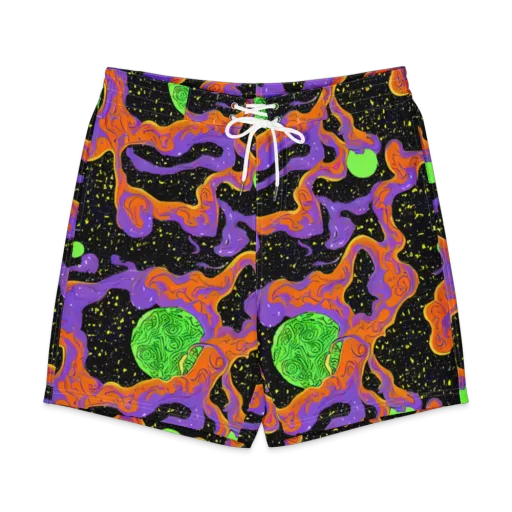 Purple Voltage on a Men's Board Shorts