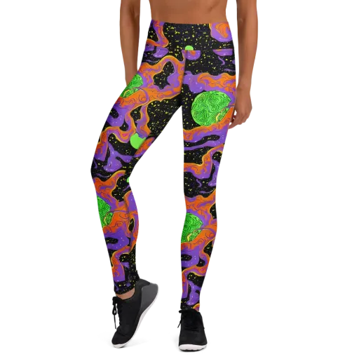 Purple Voltage on a Yoga Leggings