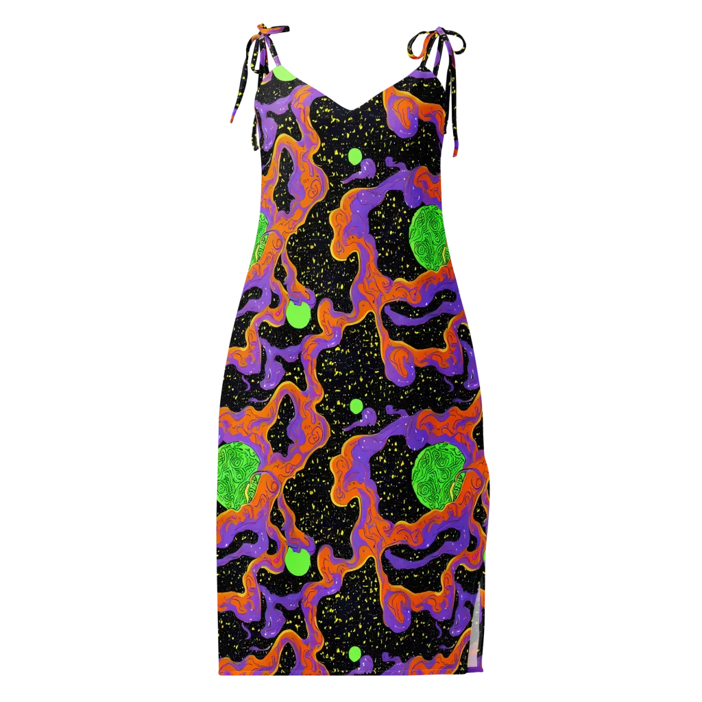 Purple Voltage on Slip Dress — Front