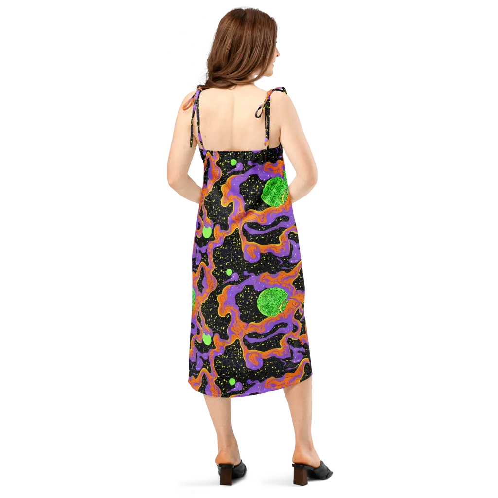 Purple Voltage on Slip Dress — Back