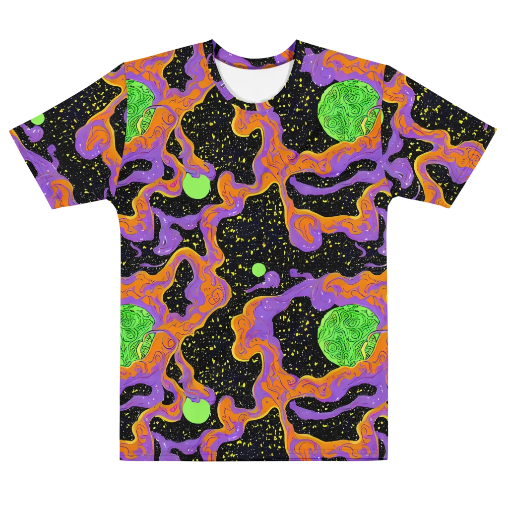 Purple Voltage on Men's Cotton Crew Neck T-Shirt — Front