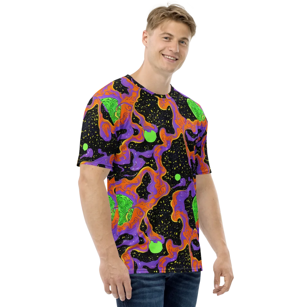 Purple Voltage on Men's Crew Neck T-Shirt — Right