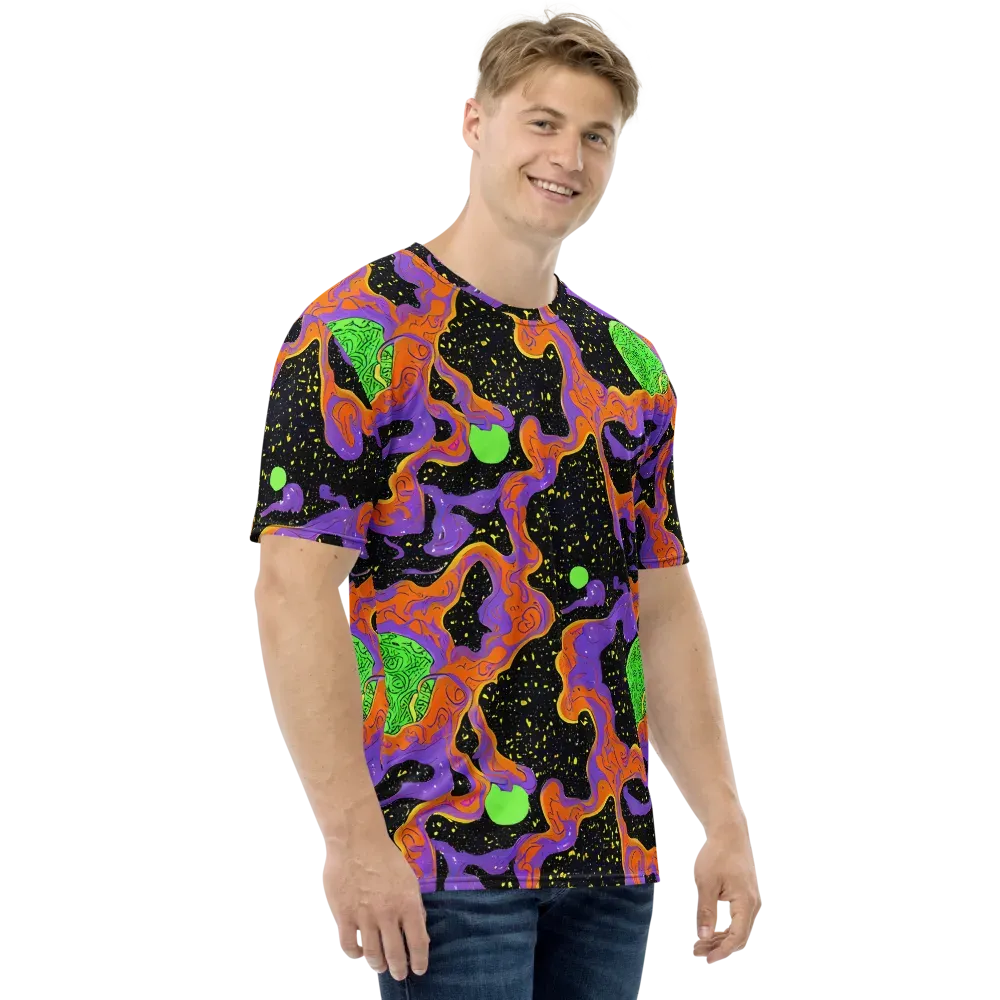 Purple Voltage on Men's Crew Neck T-Shirt — Right