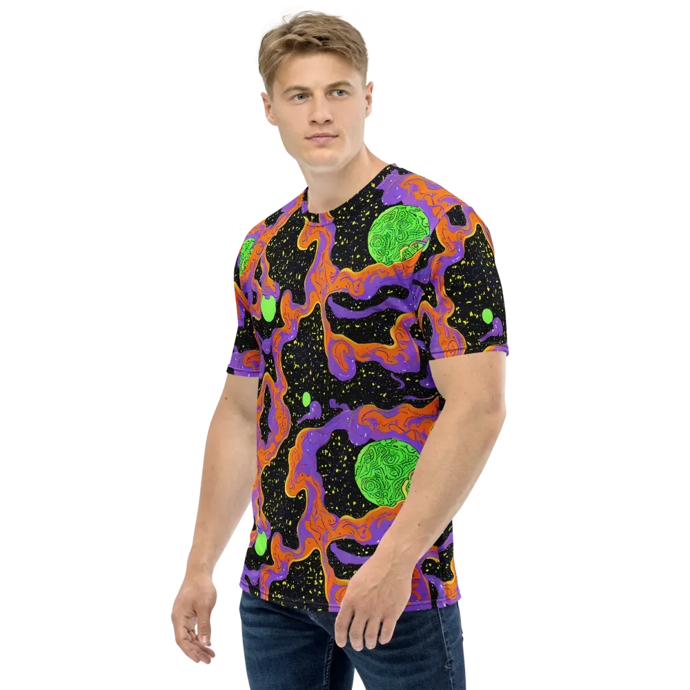 Purple Voltage on Men's Crew Neck T-Shirt — Left