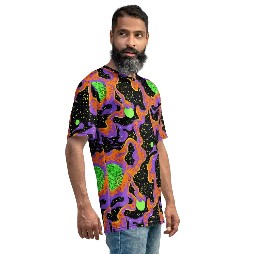 Purple Voltage on Men's Crew Neck T-Shirt — Right