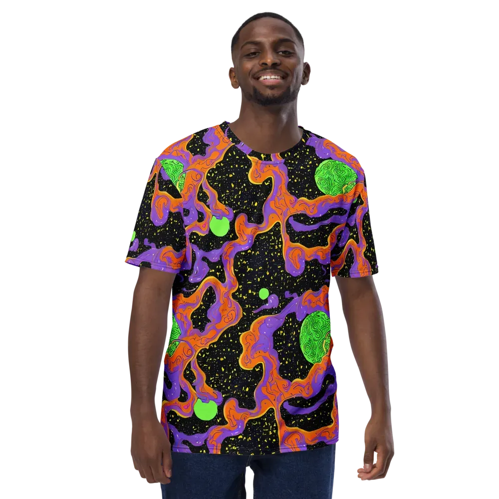 Purple Voltage on Men's Crew Neck T-Shirt — Front