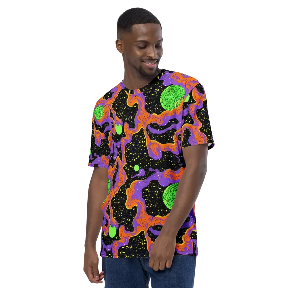 Purple Voltage on Men's Crew Neck T-Shirt — Left