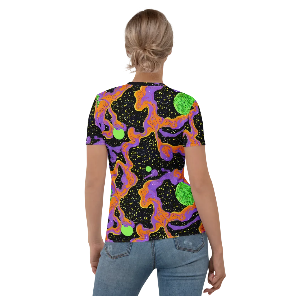 Purple Voltage on Women's Crew Neck T-Shirt — Back