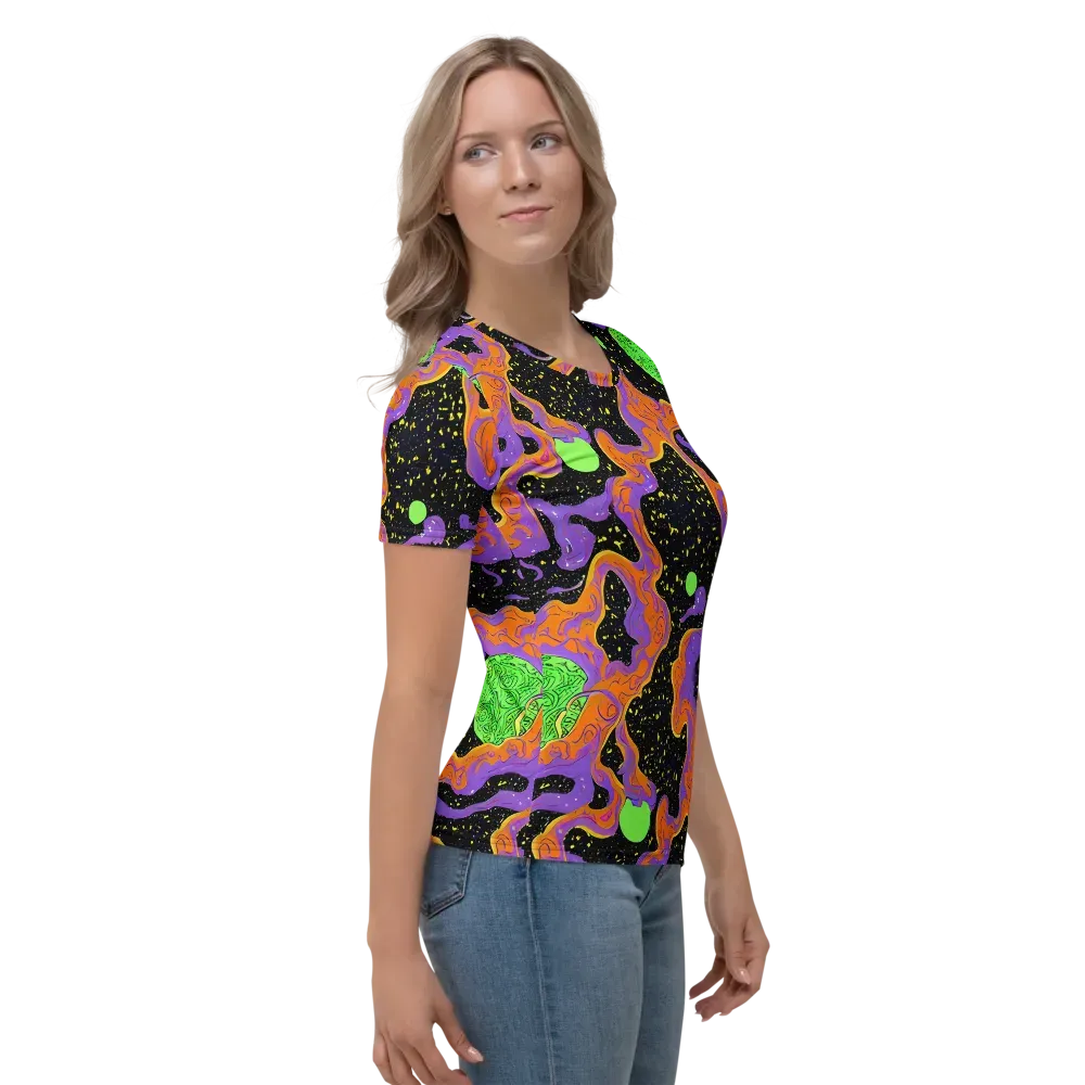 Purple Voltage on Women's Crew Neck T-Shirt — Right