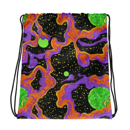 Purple Voltage on a Drawstring Bag