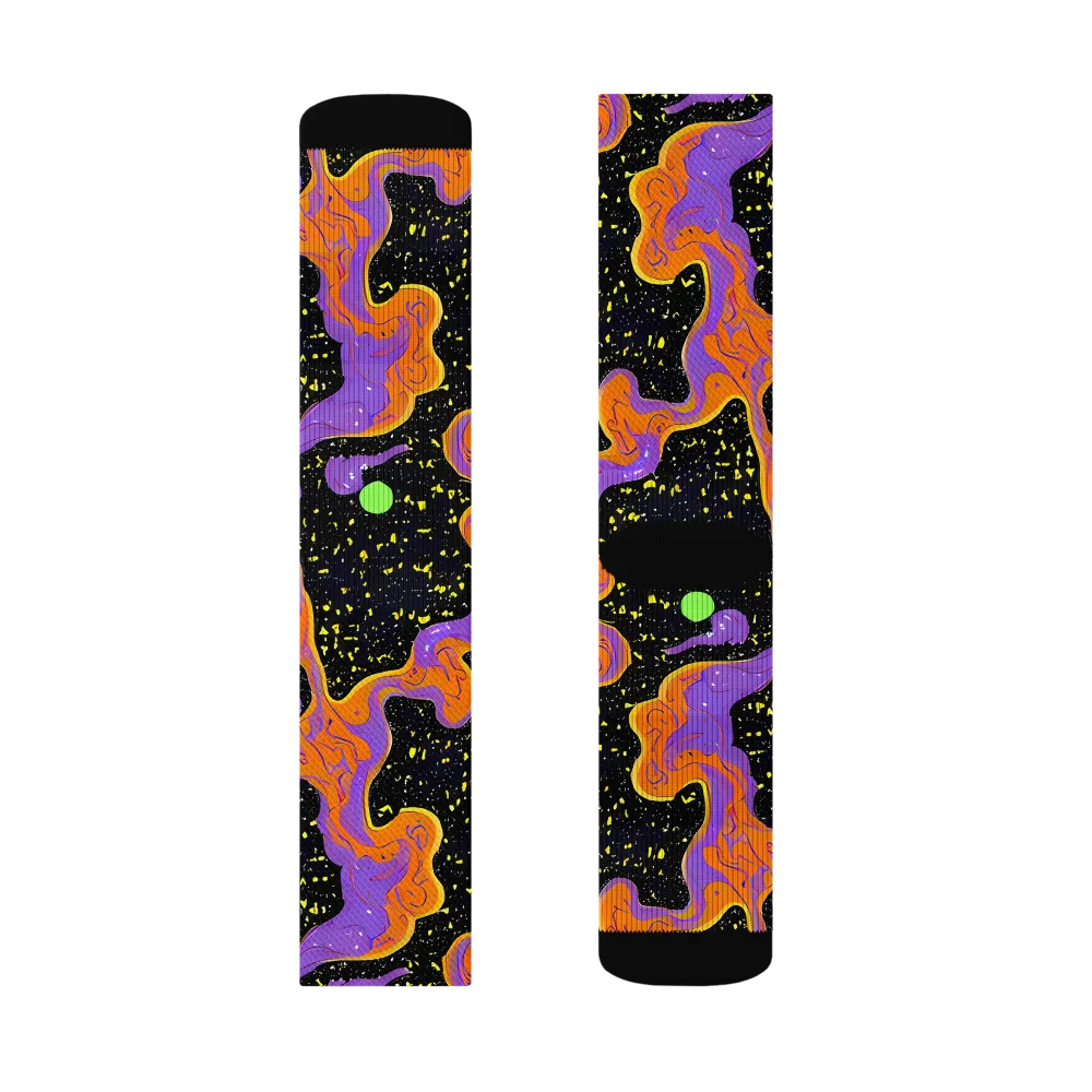 Purple Voltage on Socks — Left Sock