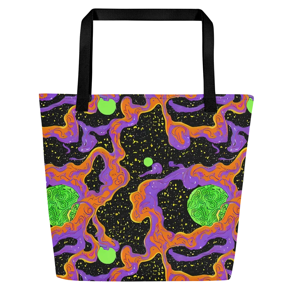 Purple Voltage on Large Tote Bag W/ Pocket — Front