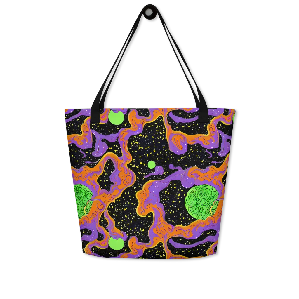 Purple Voltage on Large Tote Bag W/ Pocket — Front