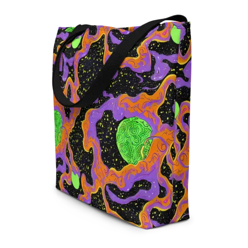 Purple Voltage on a Large Tote Bag W/ Pocket
