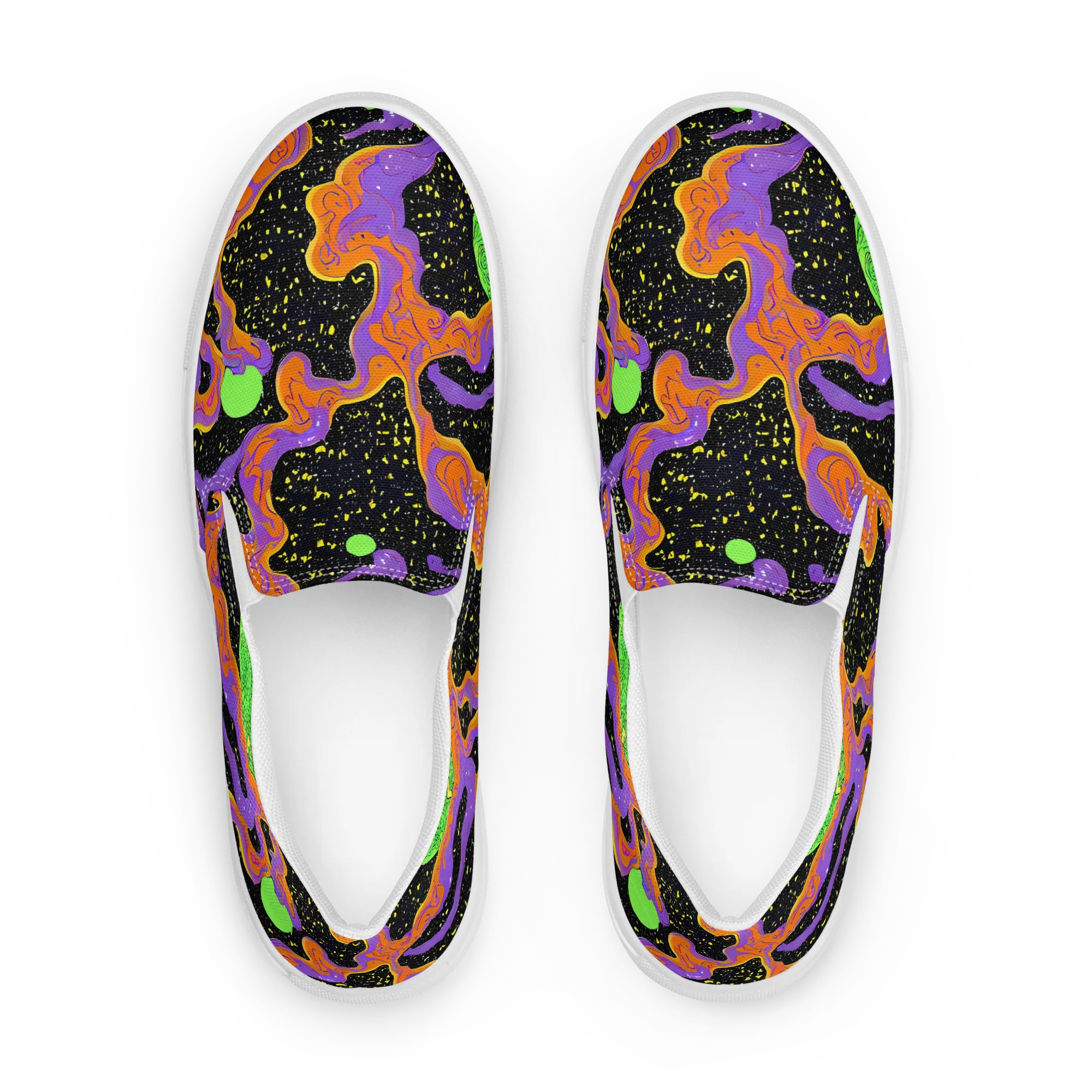 Purple Voltage on Women's Slip-On Canvas Shoes — Front