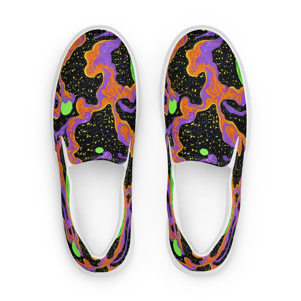 Purple Voltage on Women's Slip-On Canvas Shoes — Front