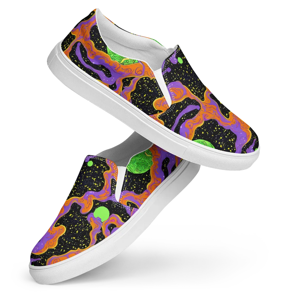 Purple Voltage on Women's Slip-On Canvas Shoes — Front