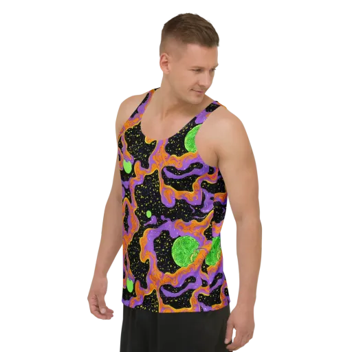 Purple Voltage on a Men's Tank Top