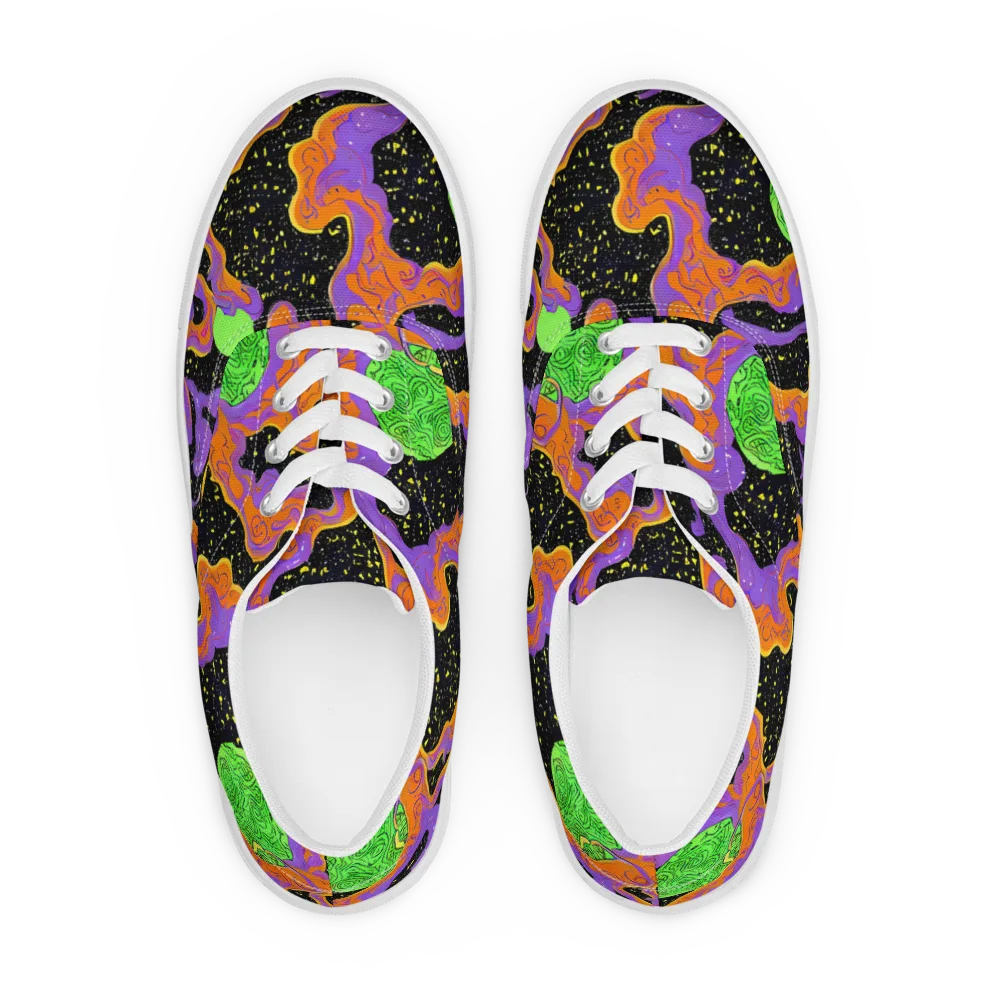 Purple Voltage on Men's Lace-Up Canvas Shoes — Front