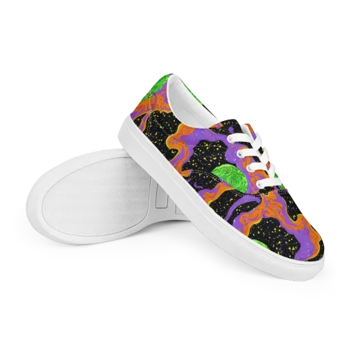 Purple Voltage on a Men's Lace-Up Canvas Shoes