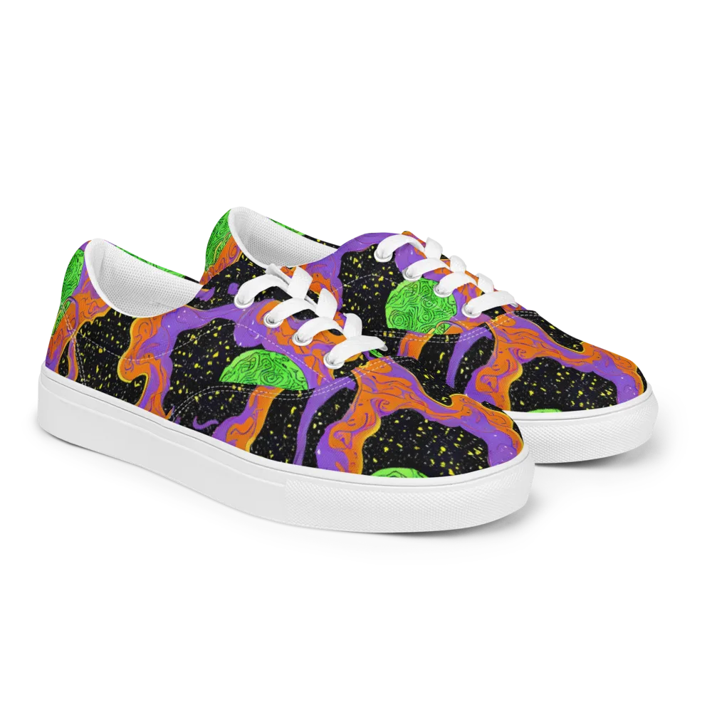 Purple Voltage on Men's Lace-Up Canvas Shoes — Right Front