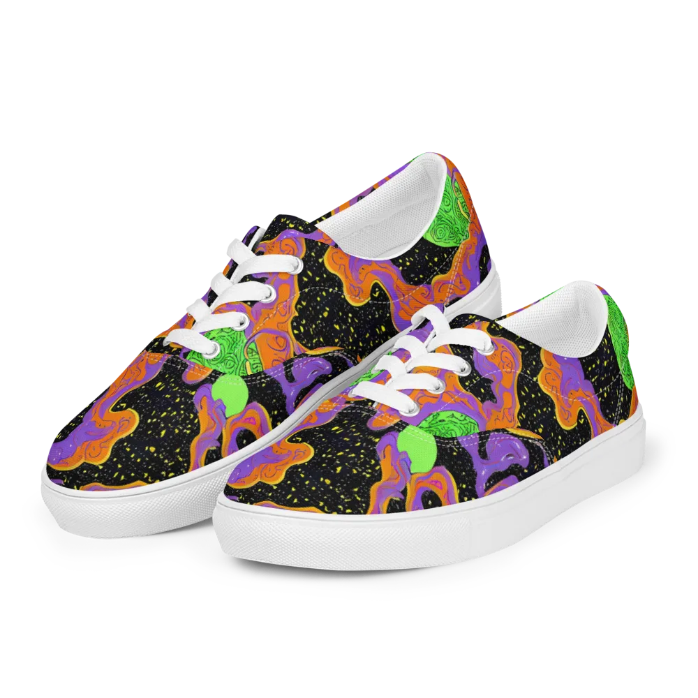 Purple Voltage on Men's Lace-Up Canvas Shoes — Left Front