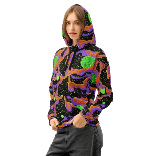 Purple Voltage on a Cotton Hoodie