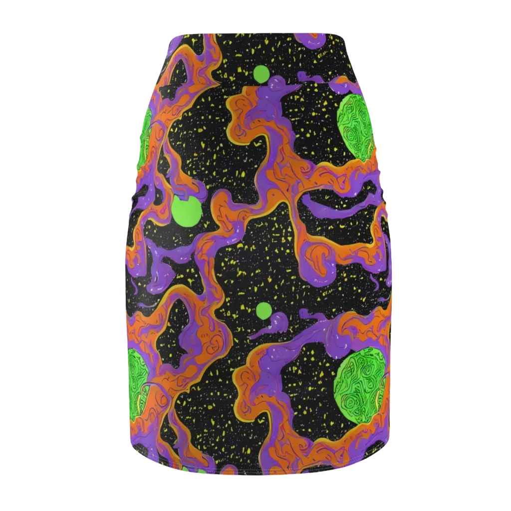 Purple Voltage on Pencil Skirt — Back