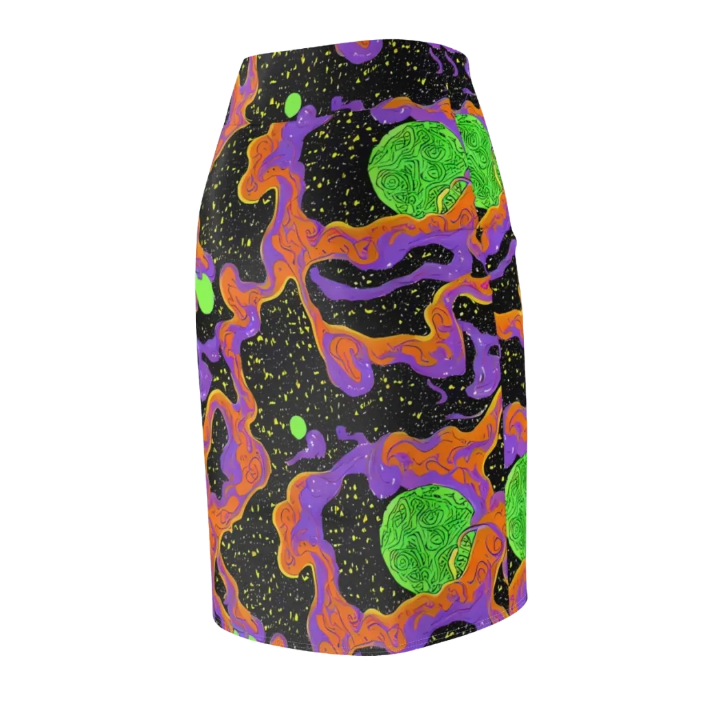 Purple Voltage on Pencil Skirt — Back Side
