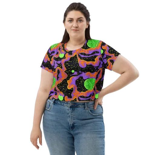 Purple Voltage on a Crop Tee