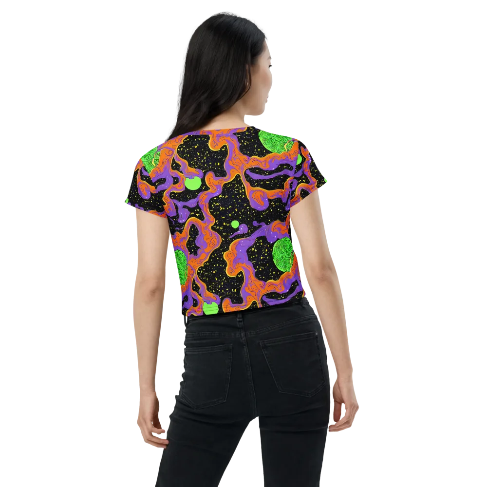 Purple Voltage on Crop Tee — Back