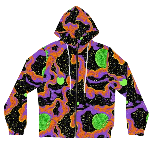 Purple Voltage on a Women's Full-Zip Hoodie