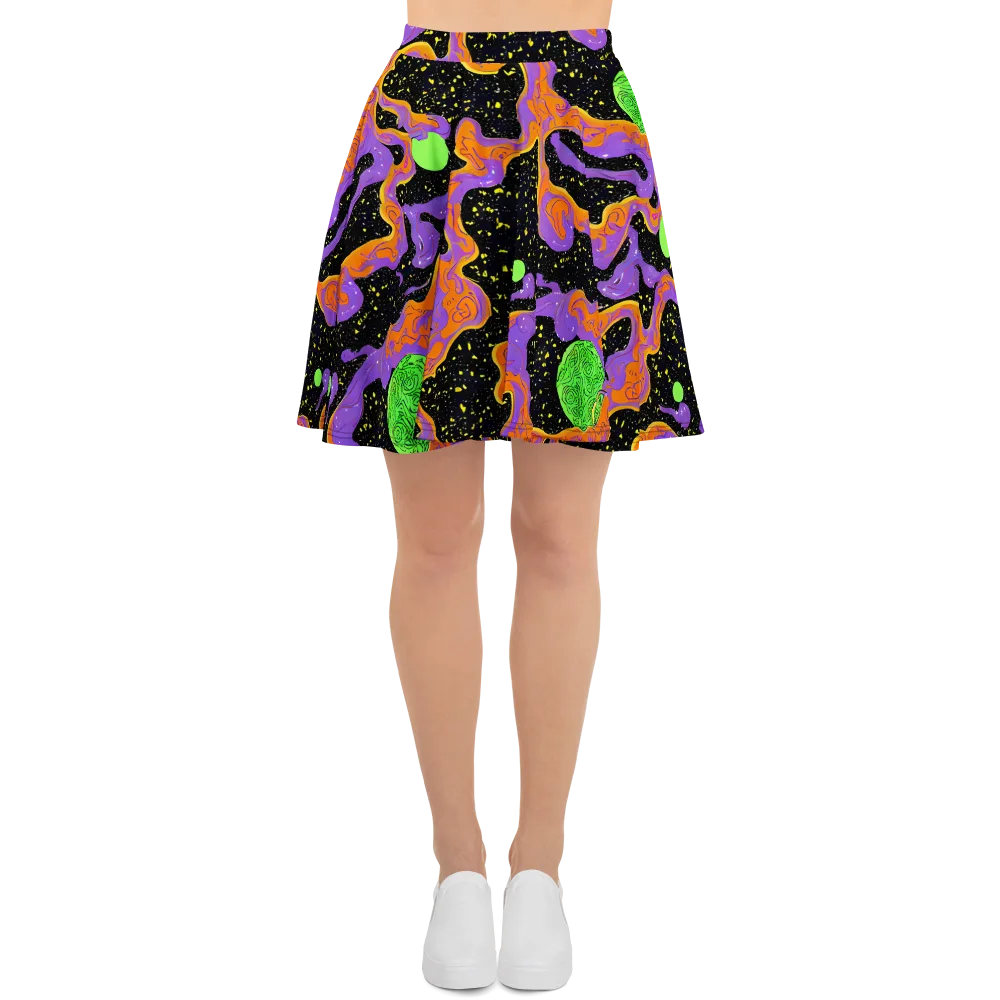 Purple Voltage on Skater Skirt — Front