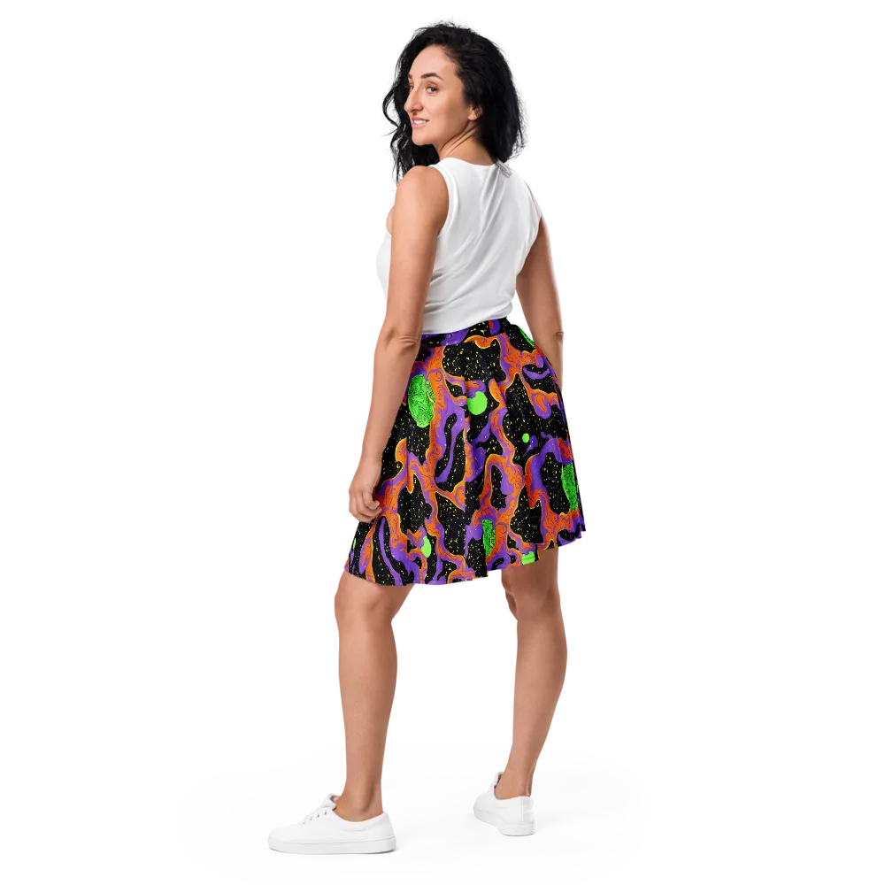 Purple Voltage on Skater Skirt — Back