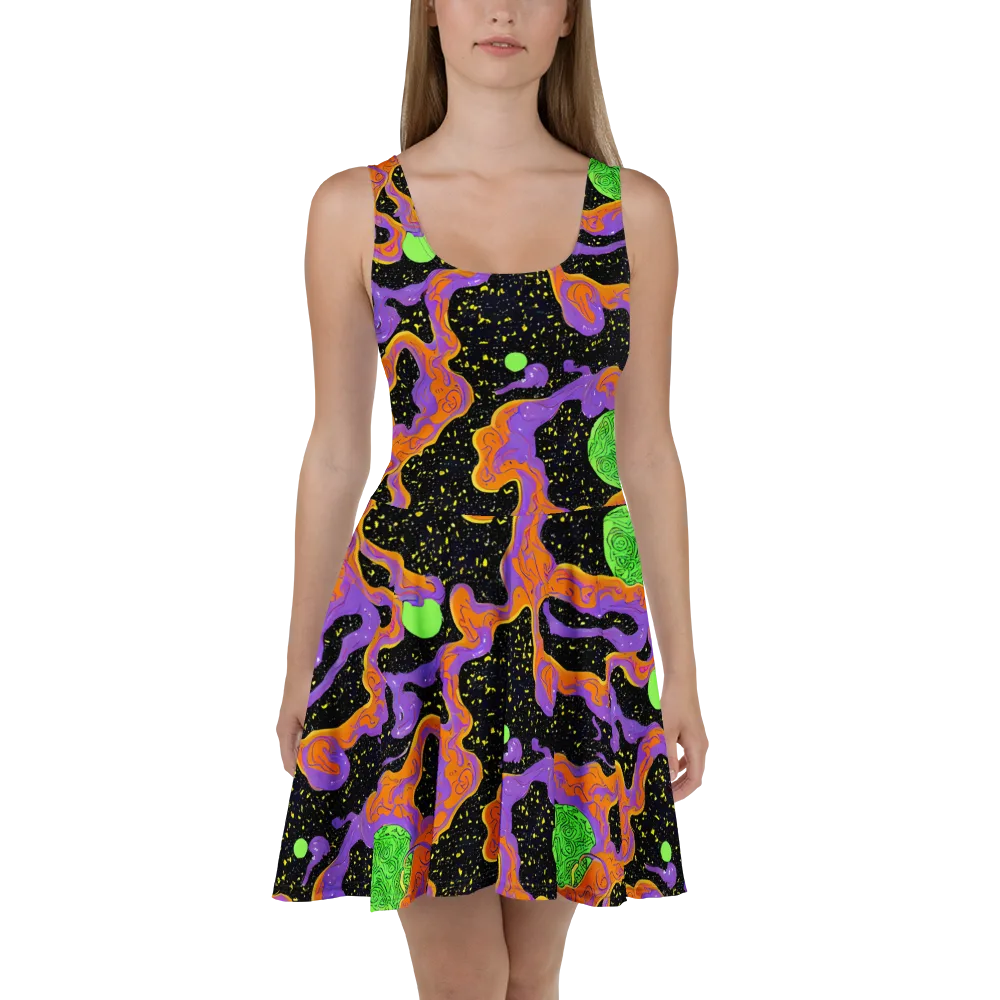Purple Voltage on Skater Dress — Front