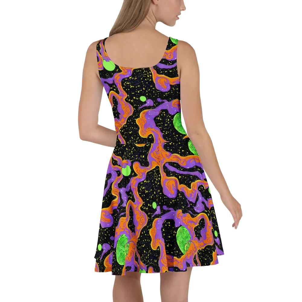 Purple Voltage on Skater Dress — Back