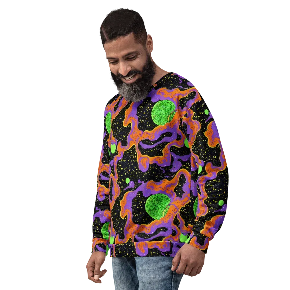 Purple Voltage on Sweatshirt — Left Front
