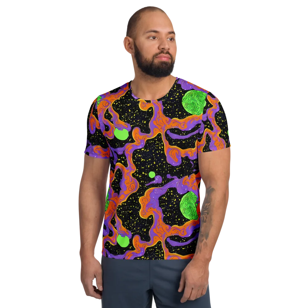 Purple Voltage on Men's Athletic T-Shirt — Front